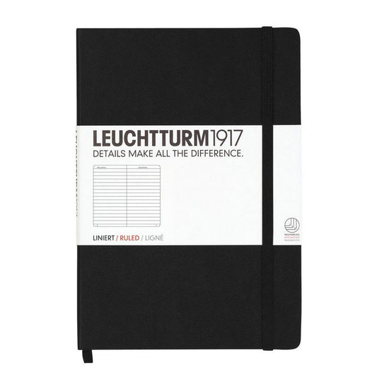 Leuchtturm1917 Medium A5 Notitieboek Black - Gelinieerd - 24Papershop