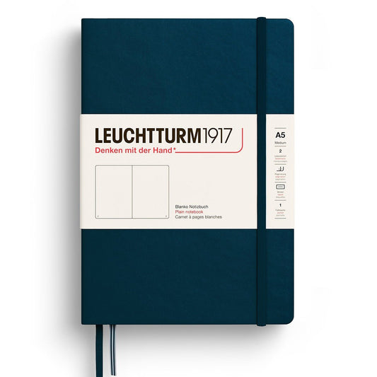 Leuchtturm1917 Medium A5 Notitieboek Deep Sea - Blanco - 24Papershop