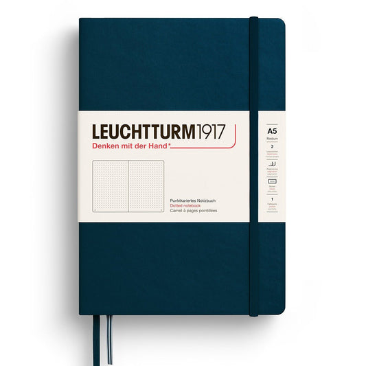 Leuchtturm1917 Medium A5 Notitieboek Deep Sea - Dotted - 24Papershop