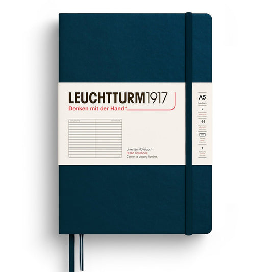 Leuchtturm1917 Medium A5 Notitieboek Deep Sea - Gelinieerd - 24Papershop