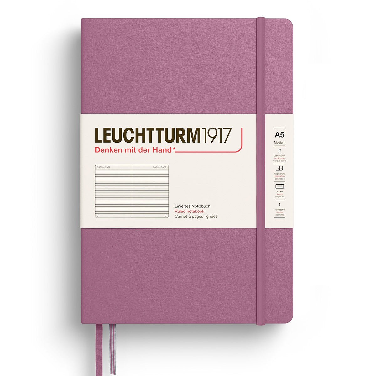 Leuchtturm1917 Medium A5 Notitieboek Dusty Rose - Gelinieerd - 24Papershop