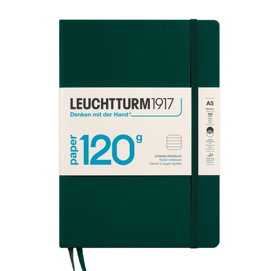 Leuchtturm1917 Medium A5 Notitieboek Forest Green 120g - Gelinieerd - 24Papershop