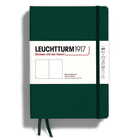 Leuchtturm1917 Medium A5 Notitieboek Forest Green - Blanco - 24Papershop