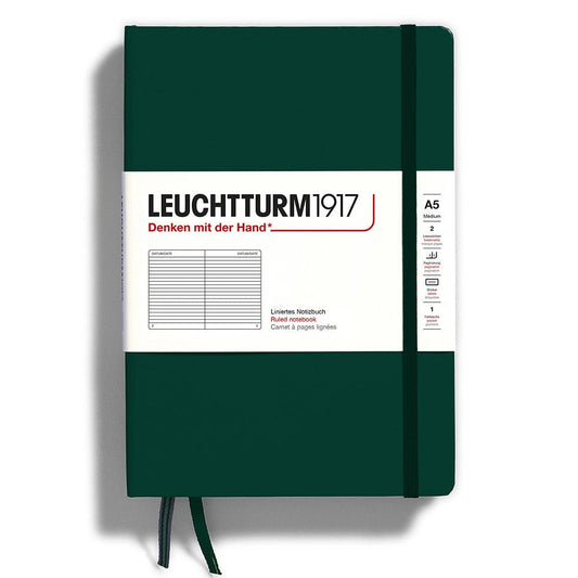 Leuchtturm1917 Medium A5 Notitieboek Forest Green - Gelinieerd - 24Papershop