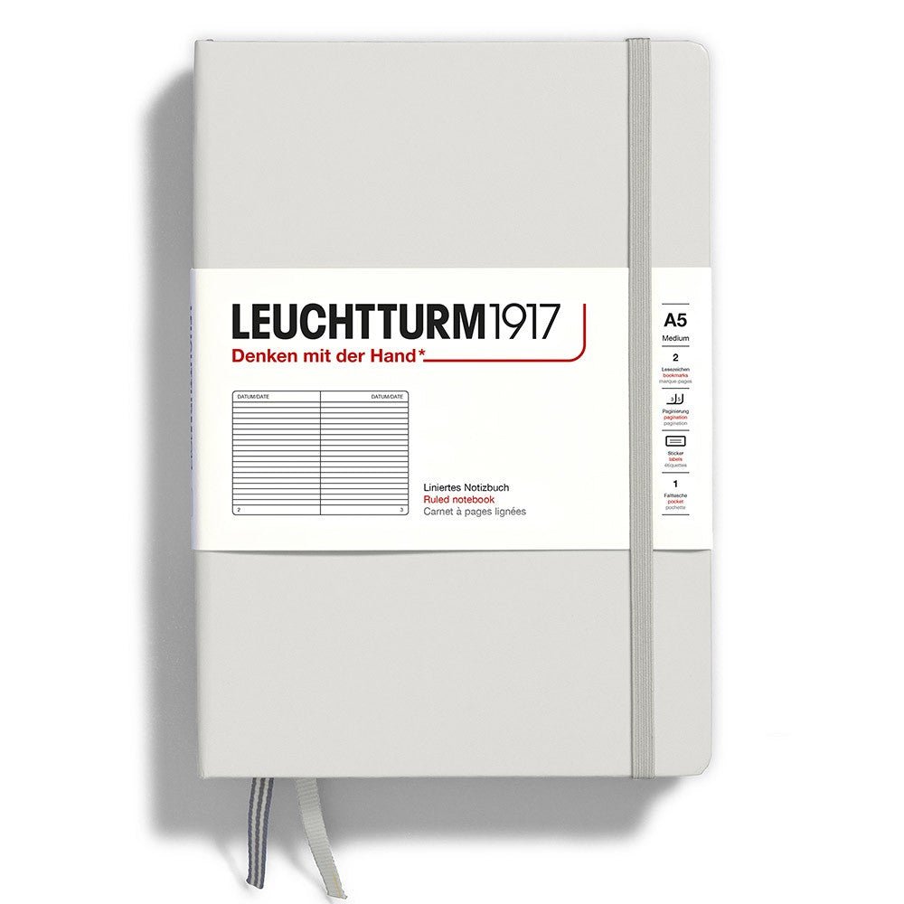 Leuchtturm1917 Medium A5 Notitieboek Light Grey - Gelinieerd - 24Papershop