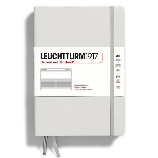 Leuchtturm1917 Medium A5 Notitieboek Light Grey - Gelinieerd - 24Papershop