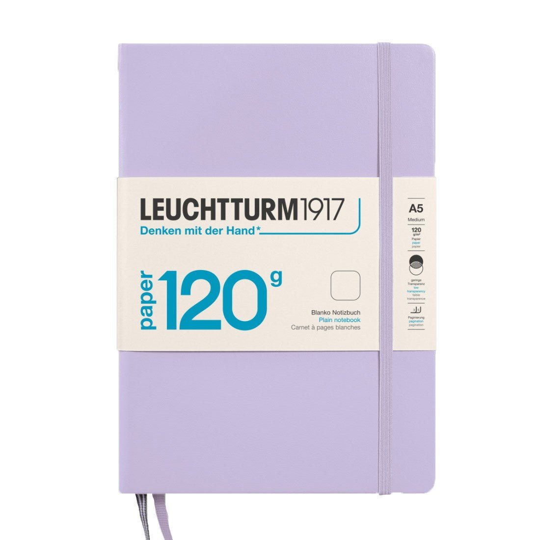 Leuchtturm1917 Medium A5 Notitieboek Lilac 120g - Blanco - 24Papershop