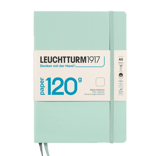 Leuchtturm1917 Medium A5 Notitieboek Mint Green 120g - Blanco - 24Papershop