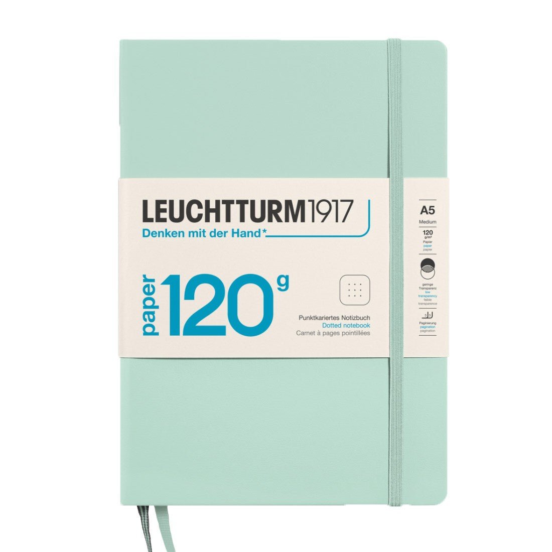 Leuchtturm1917 Medium A5 Notitieboek Mint Green 120g - Dotted - 24Papershop