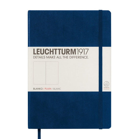 Leuchtturm1917 Medium A5 Notitieboek Navy Blue - Ongelinieerd - 24Papershop