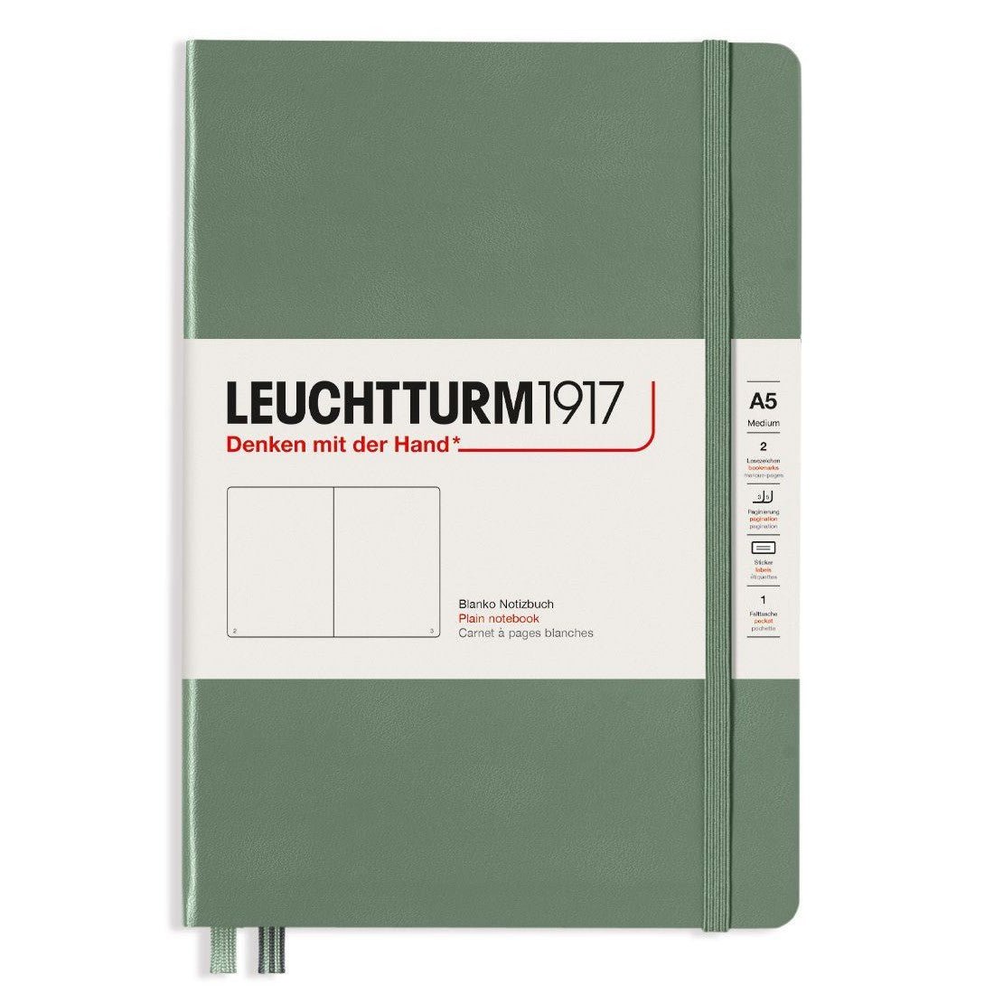 Leuchtturm1917 Medium A5 Notitieboek Olive - Blanco - 24Papershop