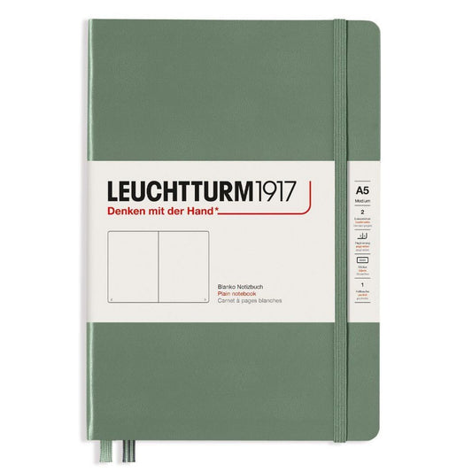 Leuchtturm1917 Medium A5 Notitieboek Olive - Blanco - 24Papershop