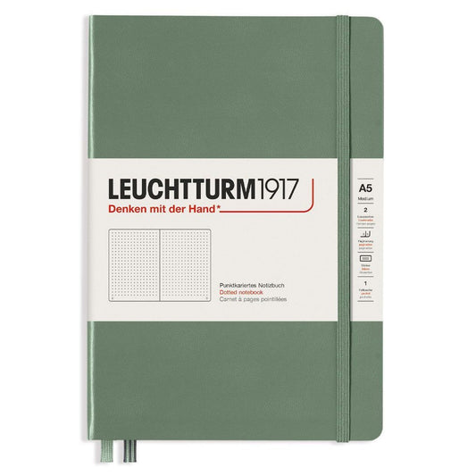 Leuchtturm1917 Medium A5 Notitieboek Olive - Dotted - 24Papershop