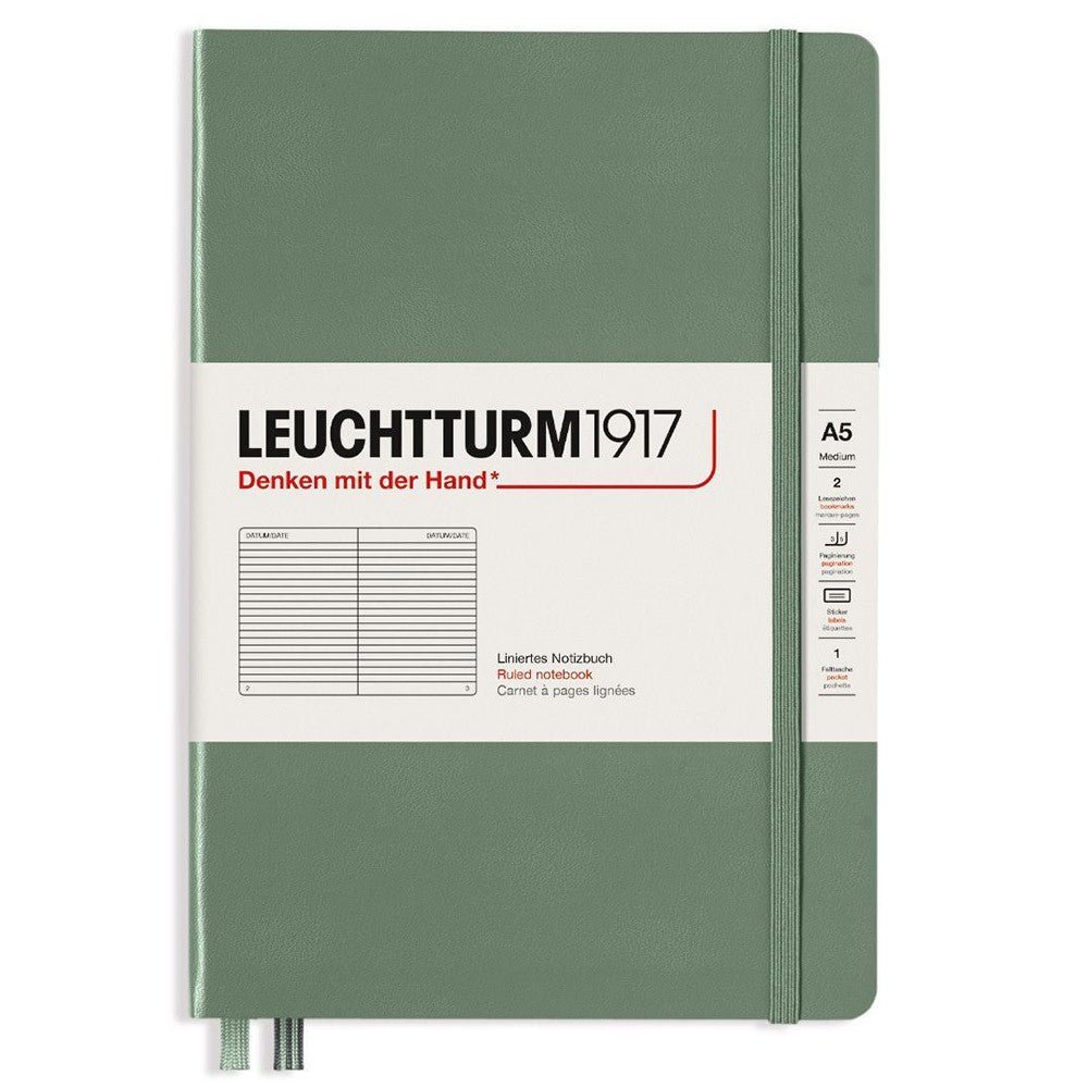 Leuchtturm1917 Medium A5 Notitieboek Olive - Gelinieerd - 24Papershop