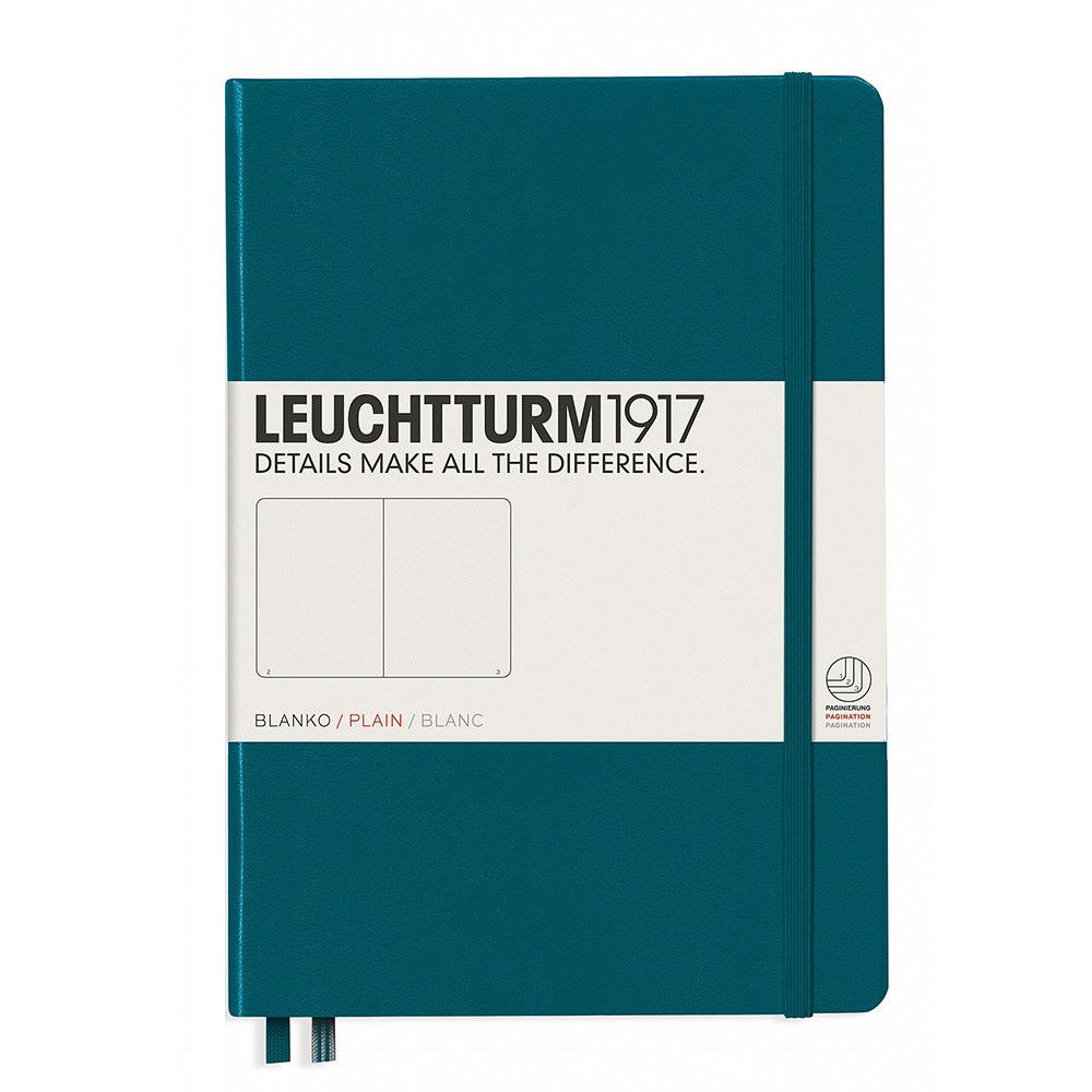 Leuchtturm1917 Medium A5 Notitieboek Pacific Green - Ongelinieerd - 24Papershop