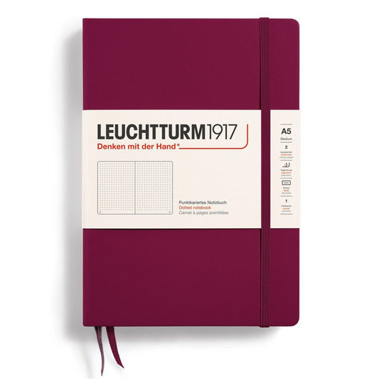 Leuchtturm1917 Medium A5 Notitieboek Port Red - Dotted - 24Papershop