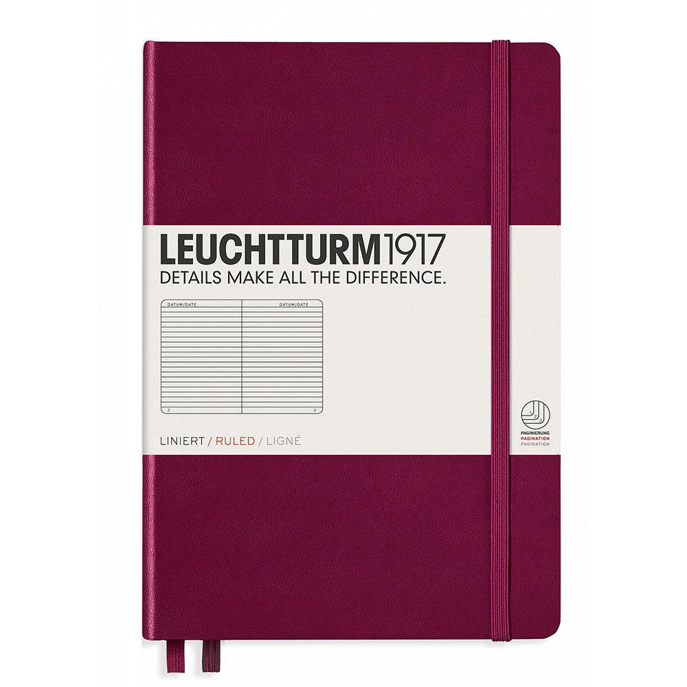 Leuchtturm1917 Medium A5 Notitieboek Port Red - Gelinieerd - 24Papershop