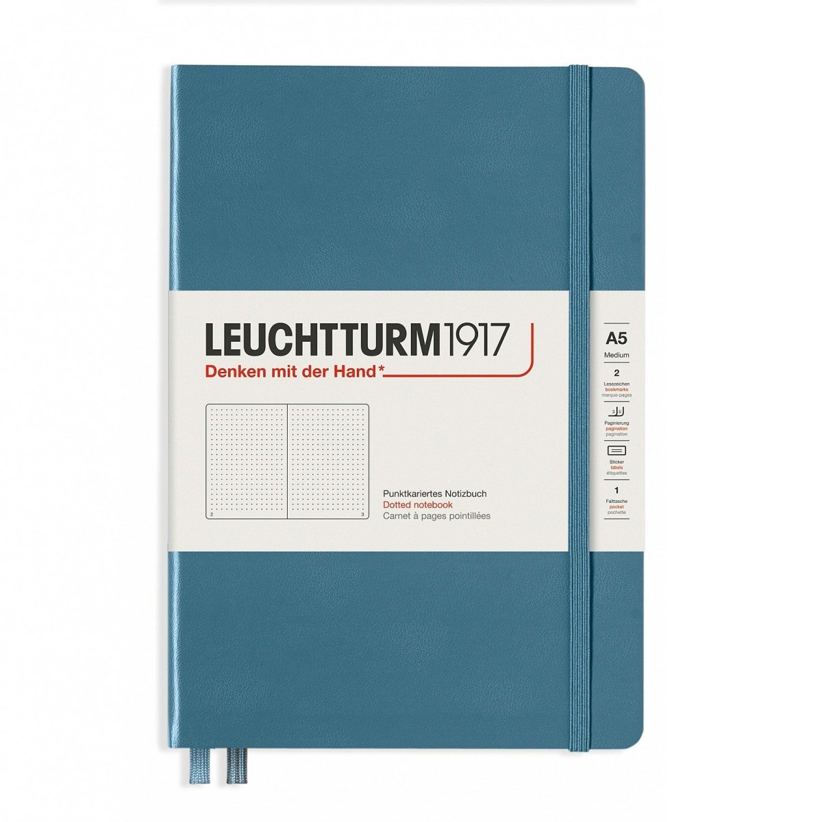 Leuchtturm1917 Medium A5 Notitieboek Rising Colours Stone Blue - Dotted - 24Papershop