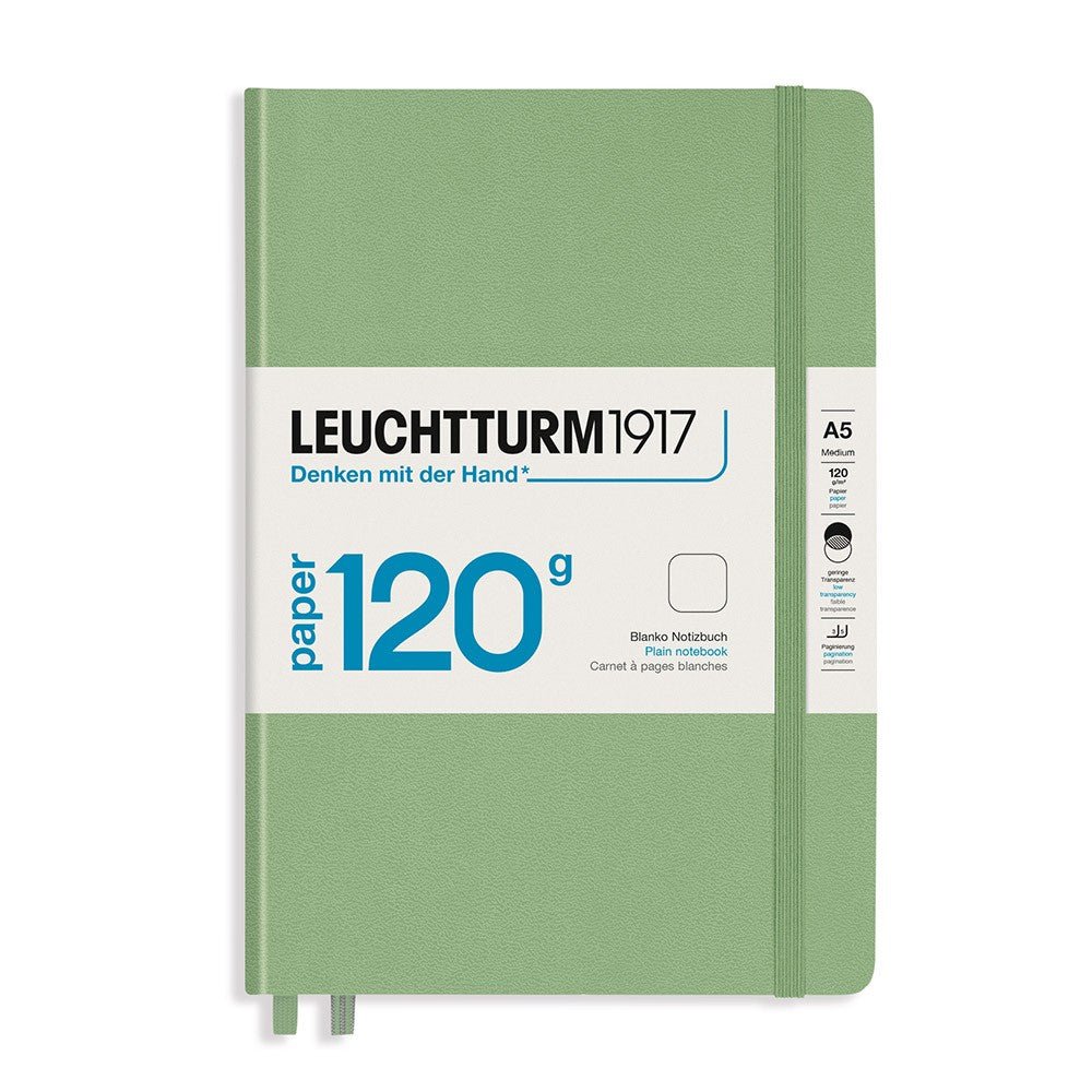 Leuchtturm1917 Medium A5 Notitieboek Sage 120g - Blanco - 24Papershop