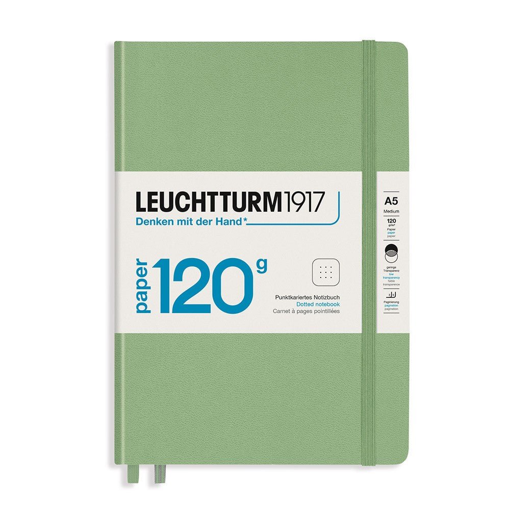 Leuchtturm1917 Medium A5 Notitieboek Sage 120g - Dotted - 24Papershop