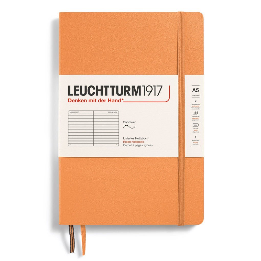 Leuchtturm1917 Medium A5 Notitieboek Soft Cover Apricot - Gelinieerd - 24Papershop