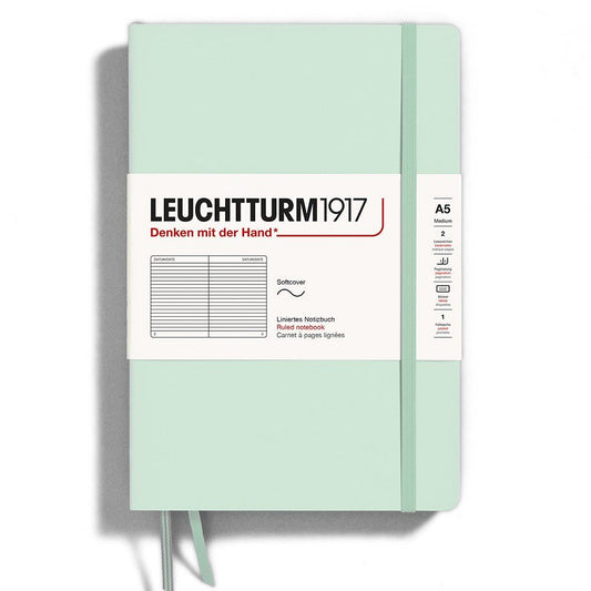 Leuchtturm1917 Medium A5 Notitieboek Soft Cover Mint Green - Gelinieerd - 24Papershop