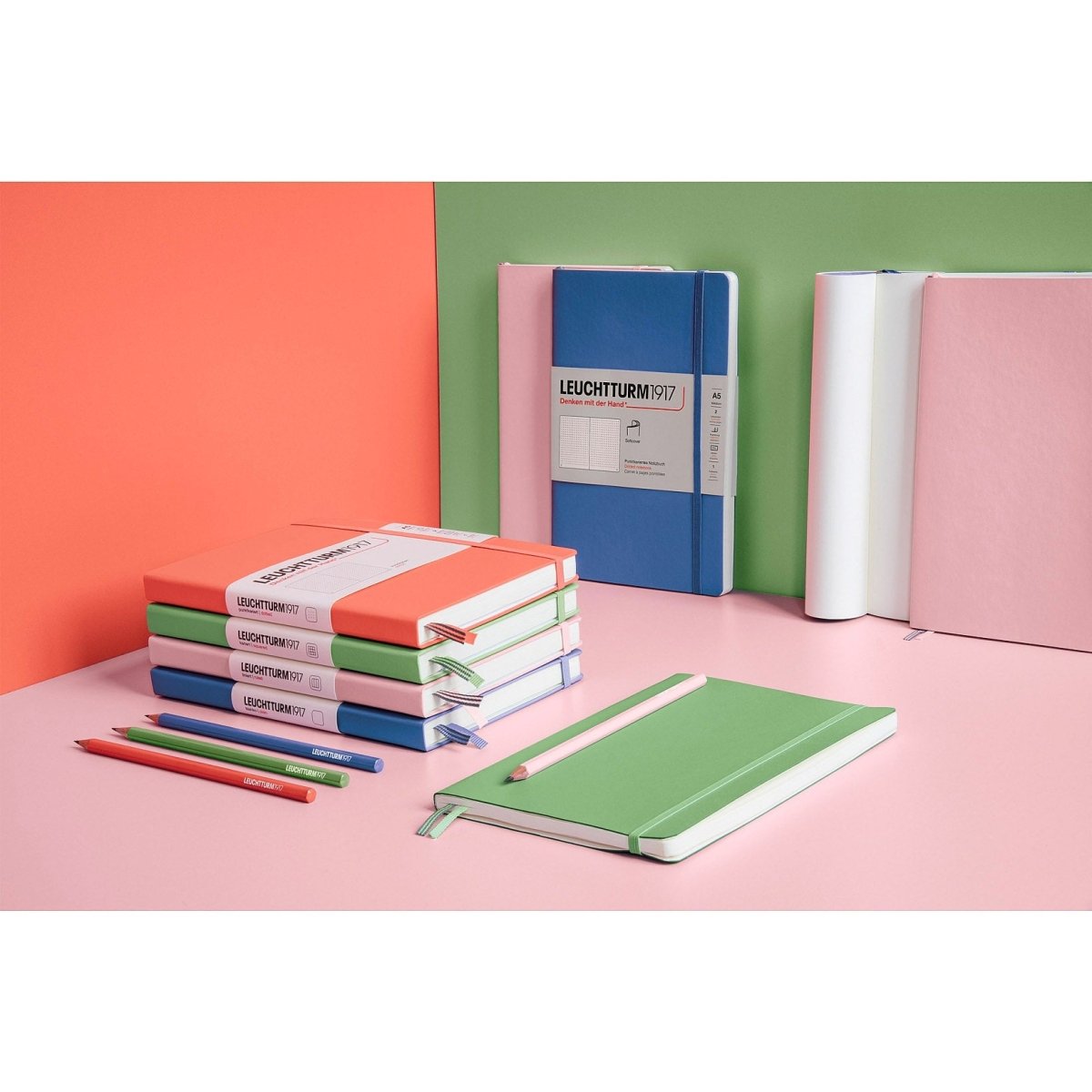 Leuchtturm1917 Medium A5 Notitieboek Soft Cover Muted Colours Sage - Dotted - 24Papershop