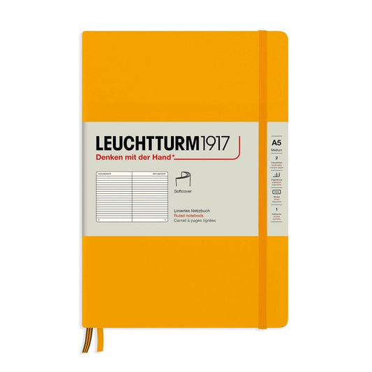 Leuchtturm1917 Medium A5 Notitieboek Soft Cover Rising Colours Rising Sun - Gelinieerd - 24Papershop