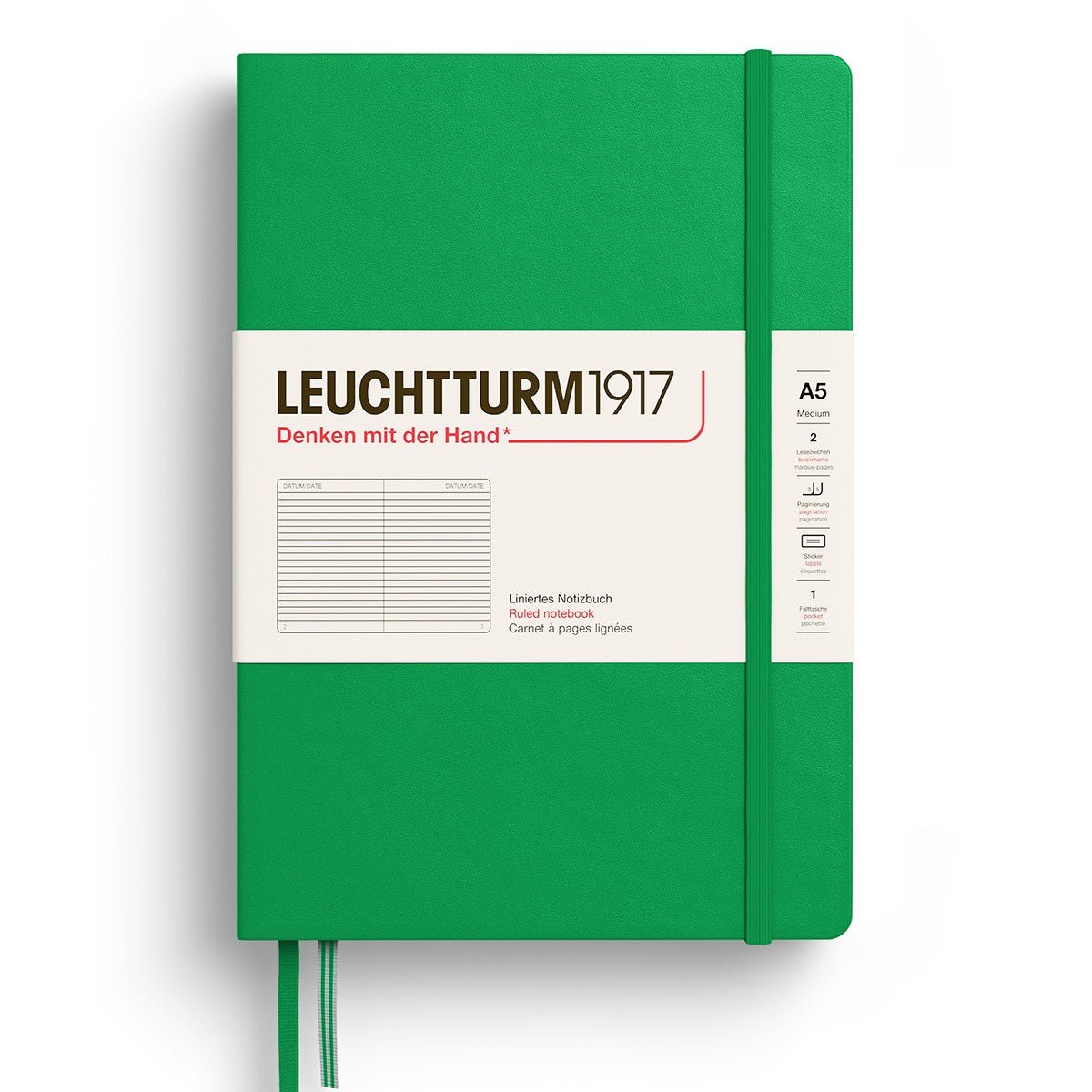 Leuchtturm1917 Medium A5 Notitieboek Spring Leaf - Gelinieerd - 24Papershop