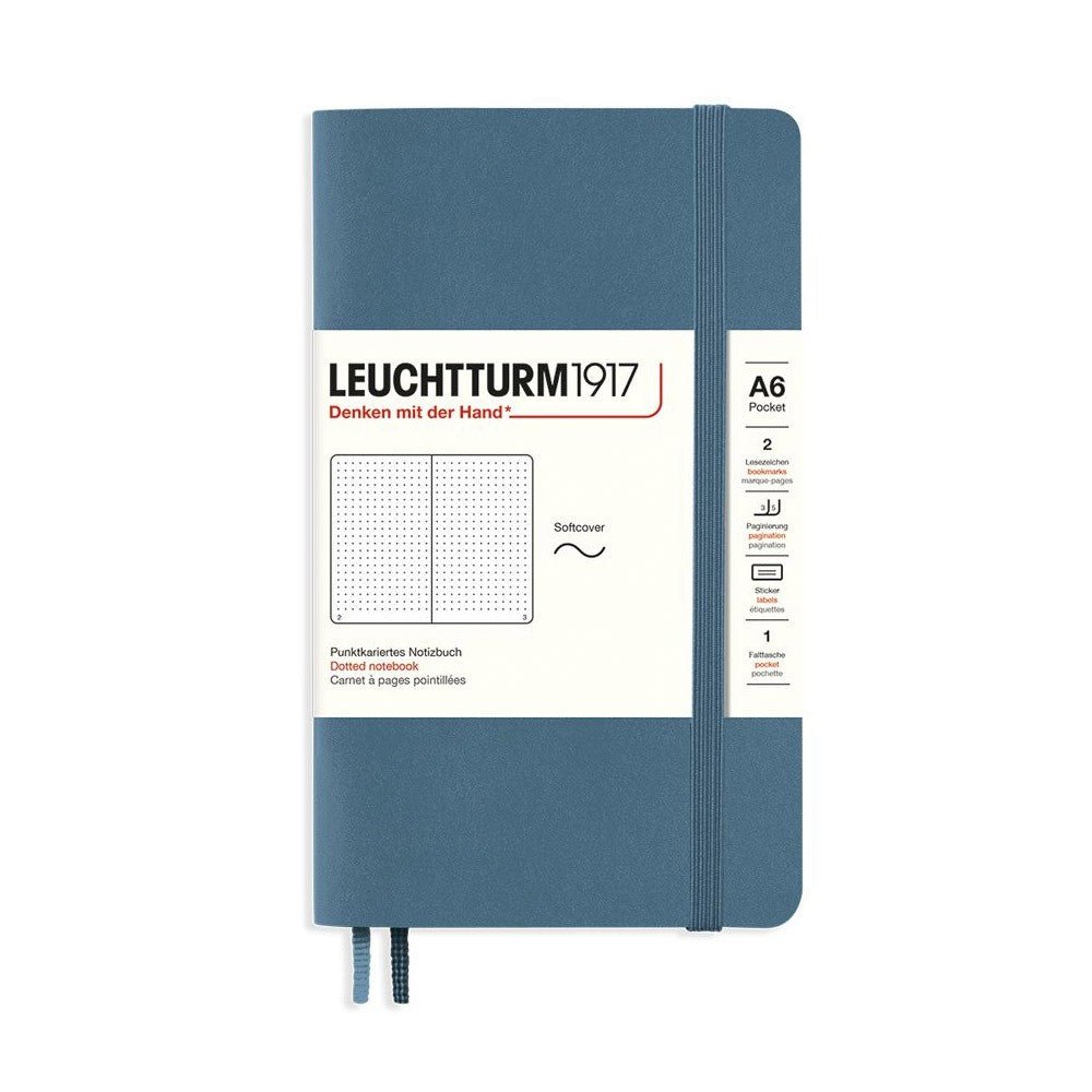 Leuchtturm1917 Notitieboek A6 Pocket Stone Blue - Dotted - 24Papershop