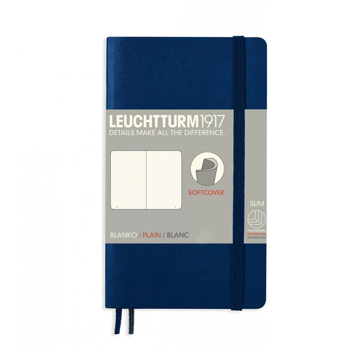 Leuchtturm1917 Pocket A6 Notitieboek Marine - Blanco - 24Papershop