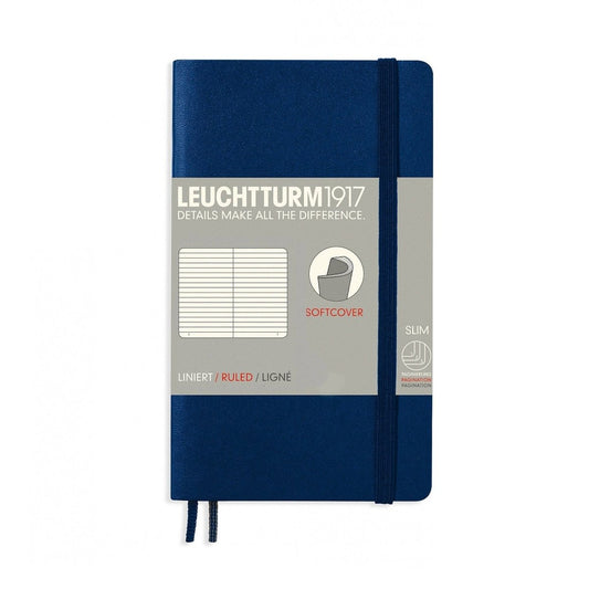 Leuchtturm1917 Pocket A6 Notitieboek Marine - Gelinieerd - 24Papershop