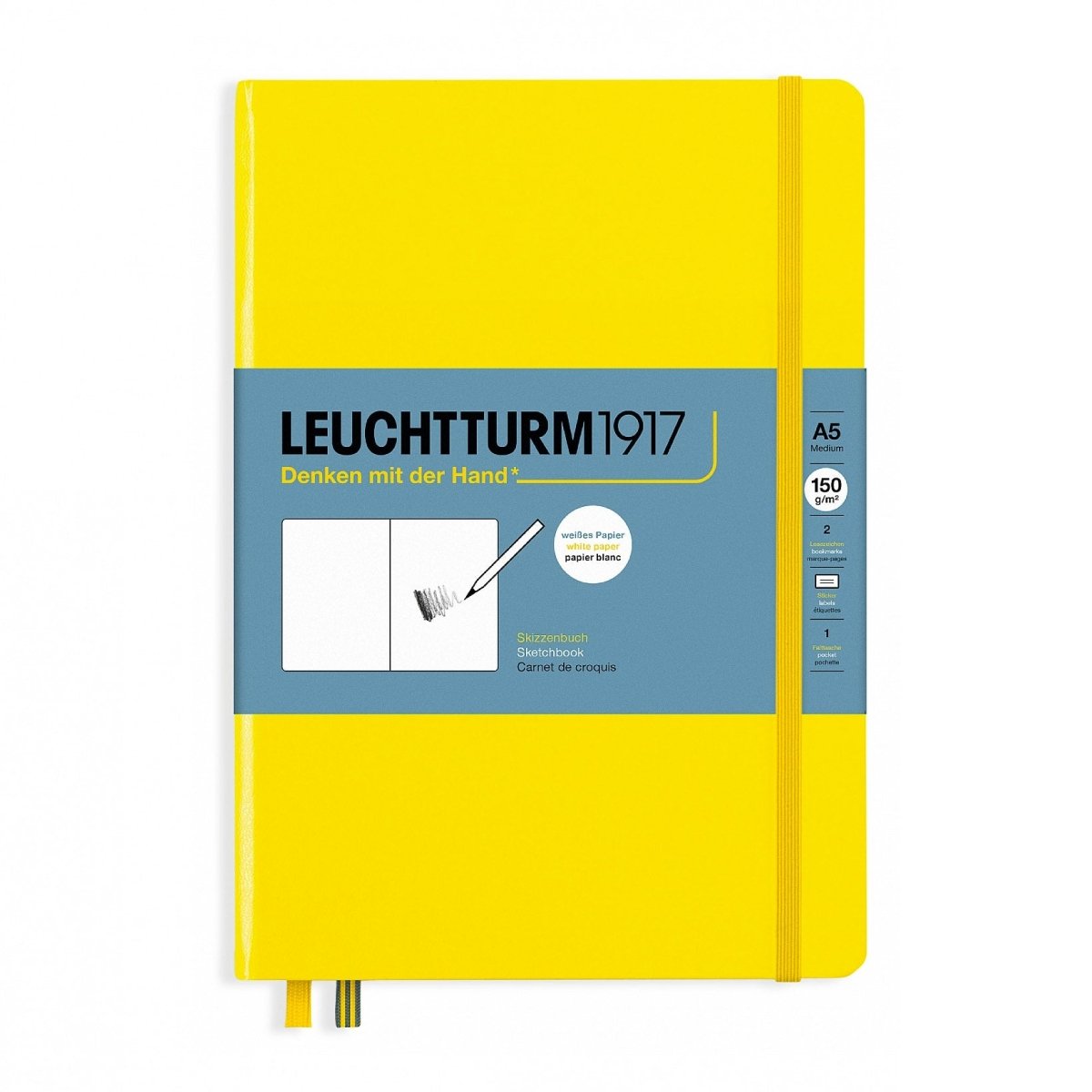 Leuchtturm1917 Sketchbook A5 - 150 grams Lemon - 24Papershop