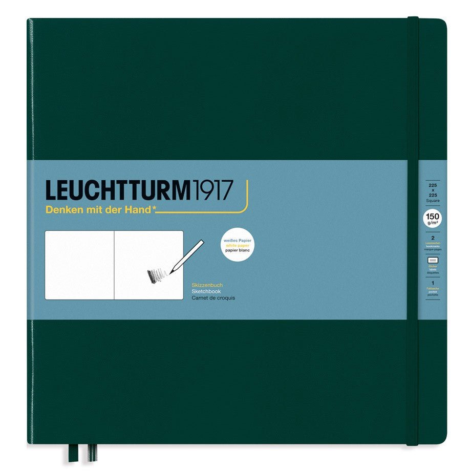 Leuchtturm1917 Sketchbook Square - 150 grams Forest Green - 24Papershop