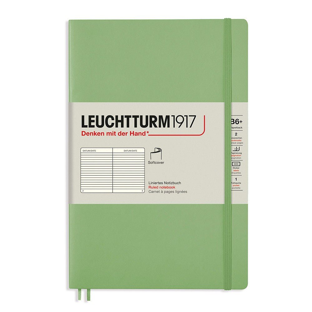 Leuchtturm1917 Slim B6+ Notitieboek Sage - Gelinieerd - 24Papershop