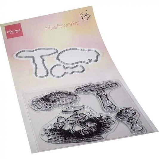 Marianne Design Clear Stamps Tiny Mushrooms - 4 stuks - 24Papershop
