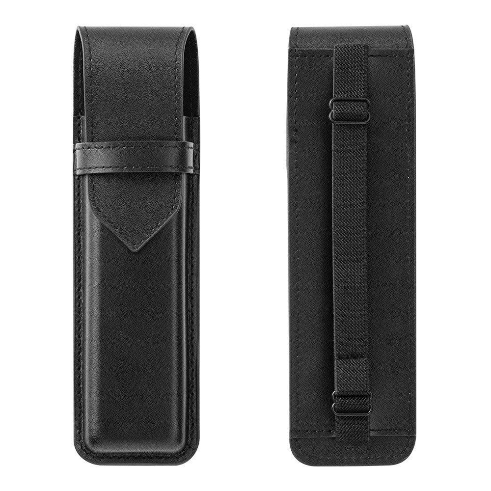 Midori Book Band Pen Case Leather - Black - 24Papershop