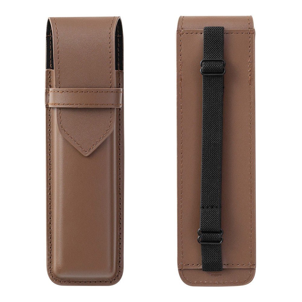 Midori Book Band Pen Case Leather - Brown - 24Papershop