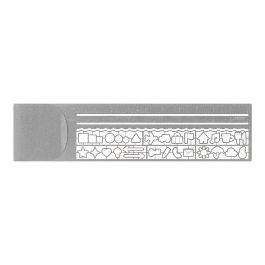 Midori Clip Ruler - Silver - 24Papershop