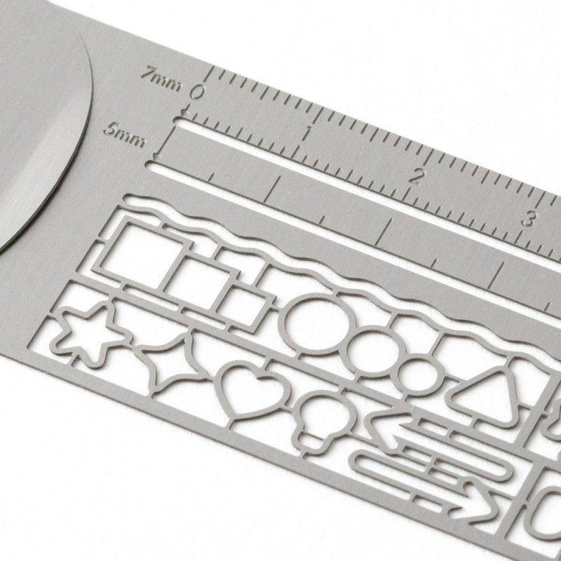 Midori Clip Ruler - Silver - 24Papershop