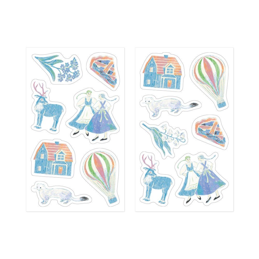 Midori Decoratie Stickers - Light Blue - 24Papershop