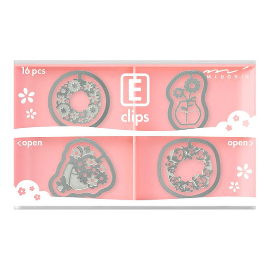 Midori E - Clips Flowers (16 stuks) - 24Papershop