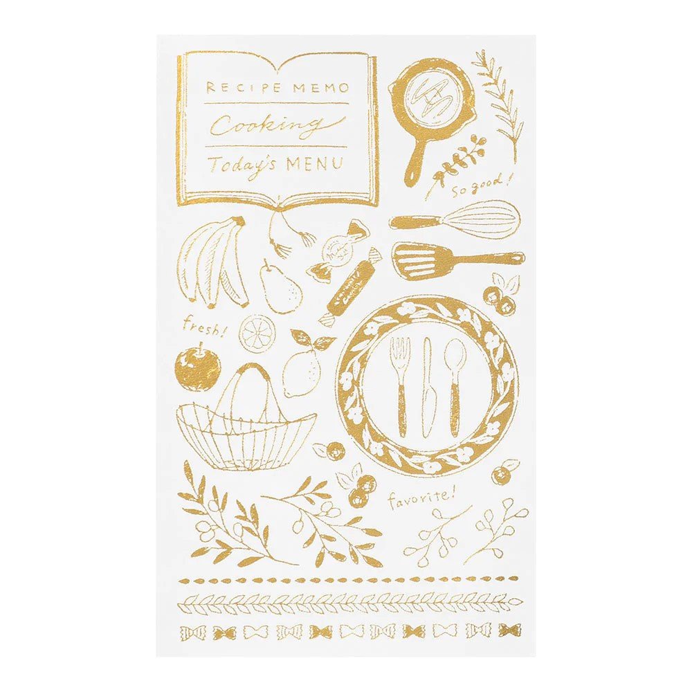 Midori Foil Transfer Sticker Gold - Kitchen - 24Papershop