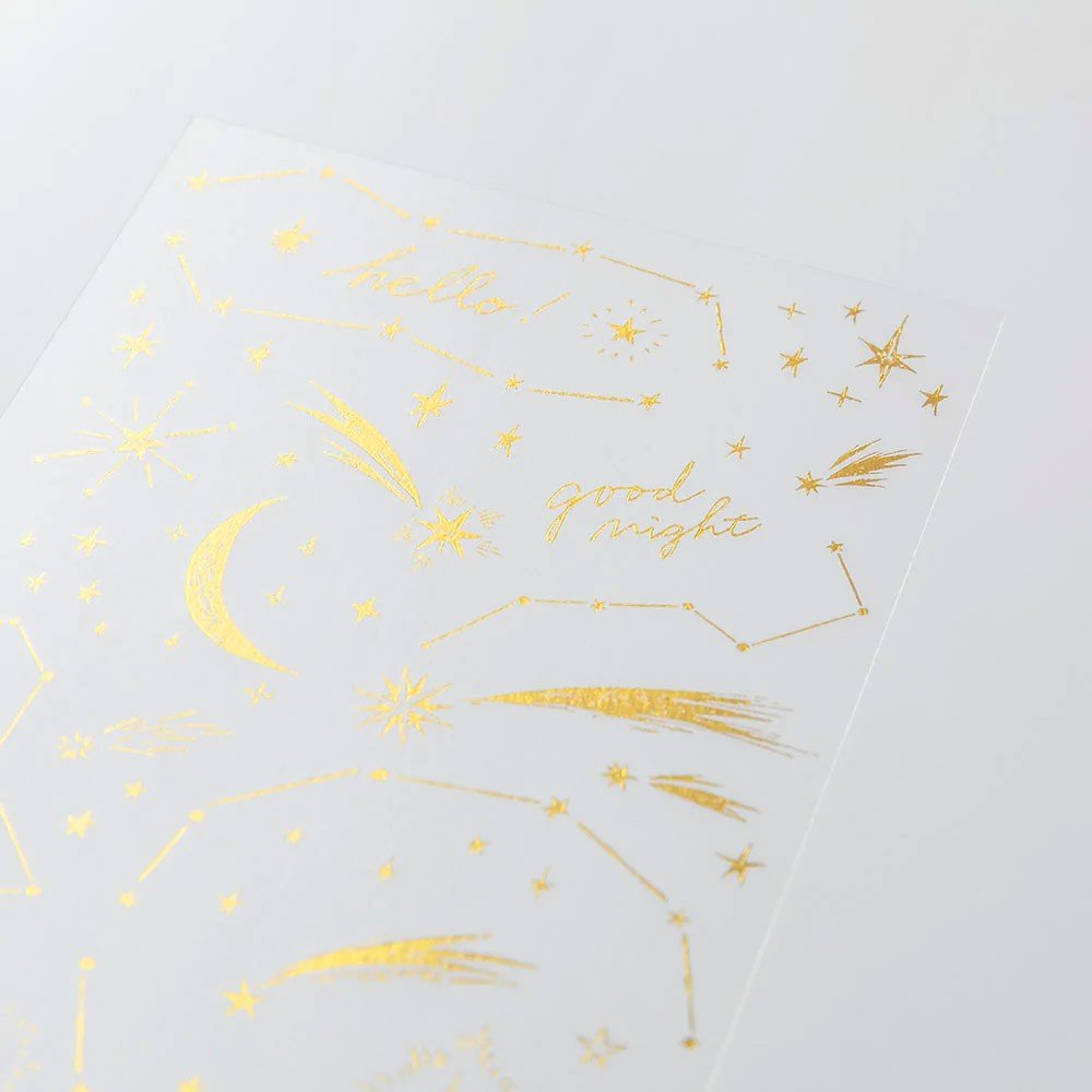 Midori Foil Transfer Sticker Gold - Star - 24Papershop