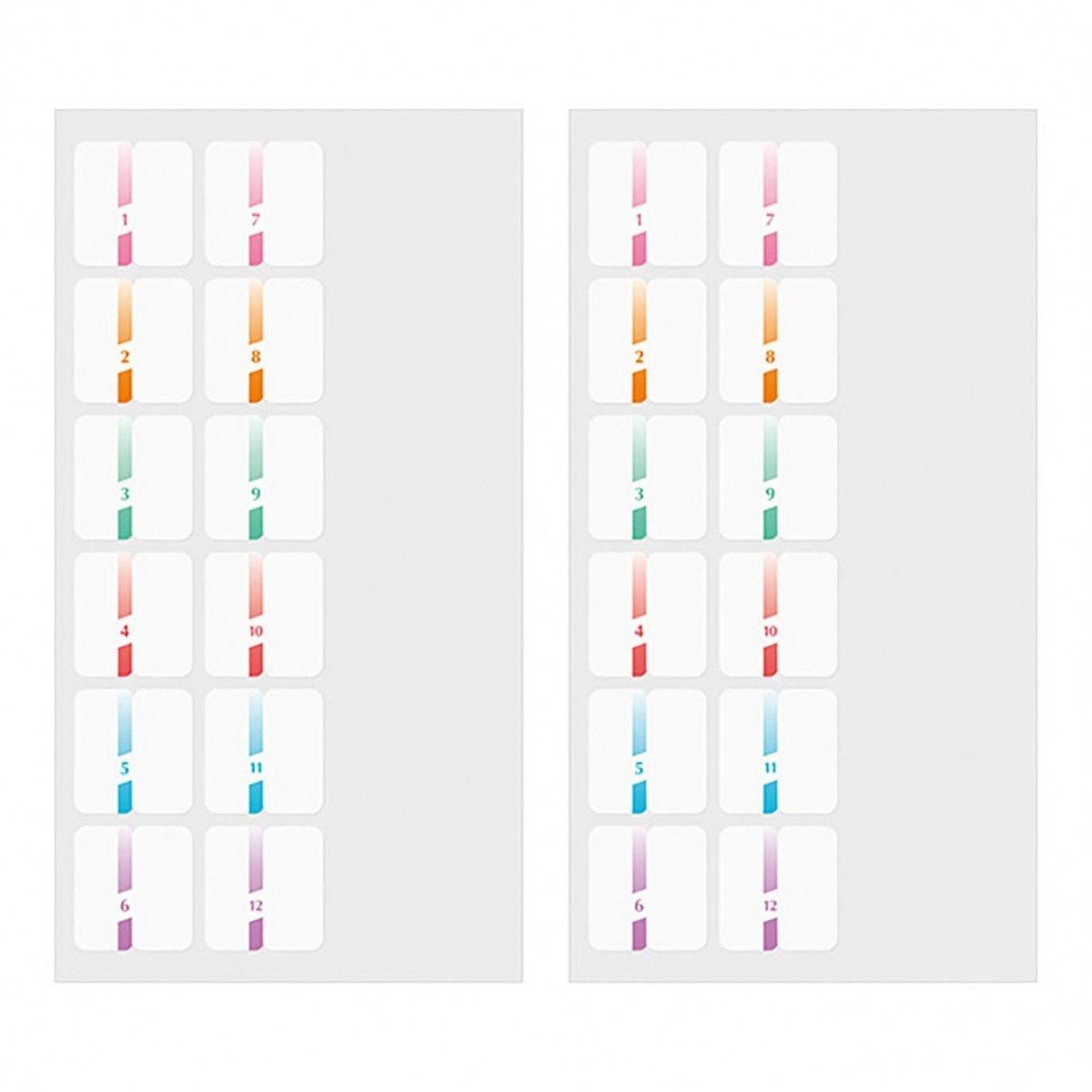 Midori Index Label Chiratto Numbers Color - 24Papershop