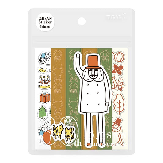 Midori Ojisan 30th Anniversary Decoration Sticker A - 24Papershop