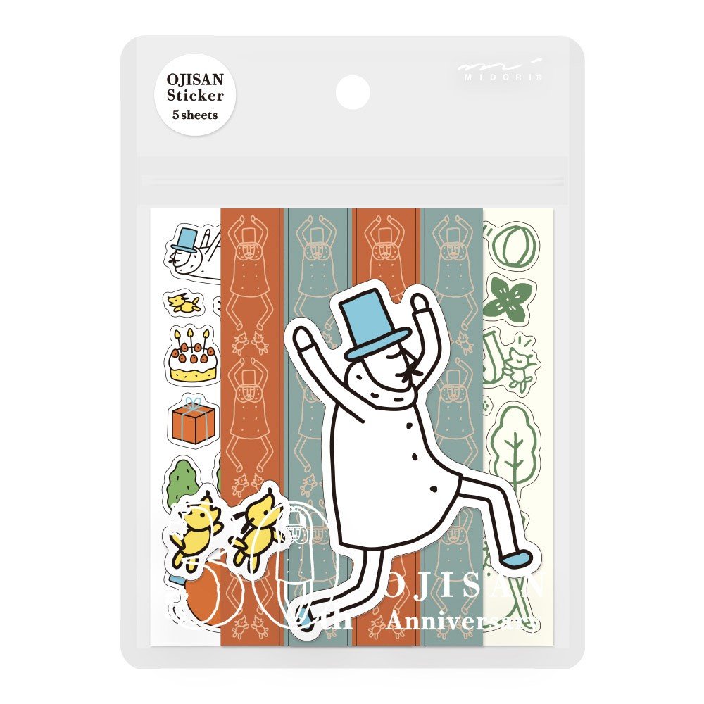 Midori Ojisan 30th Anniversary Decoration Sticker B - 24Papershop