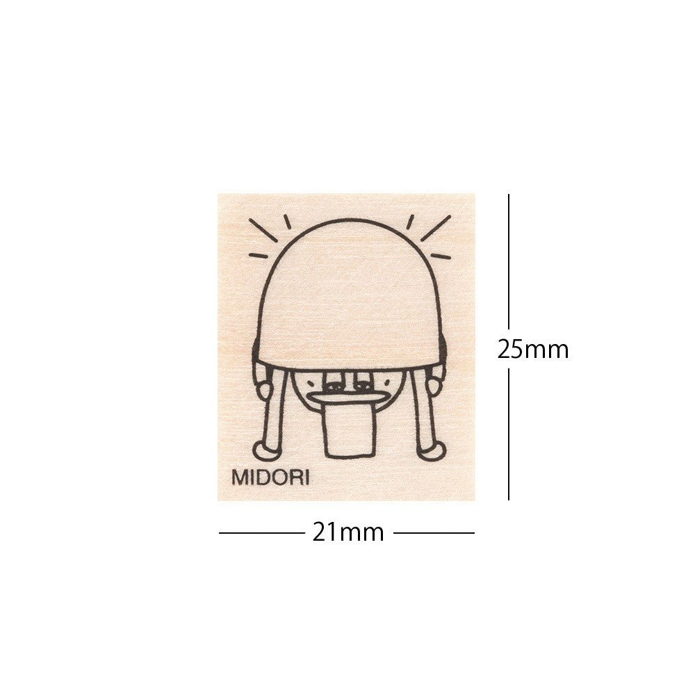 Midori Ojisan 30th Anniversary Wooden Stamp B - 24Papershop