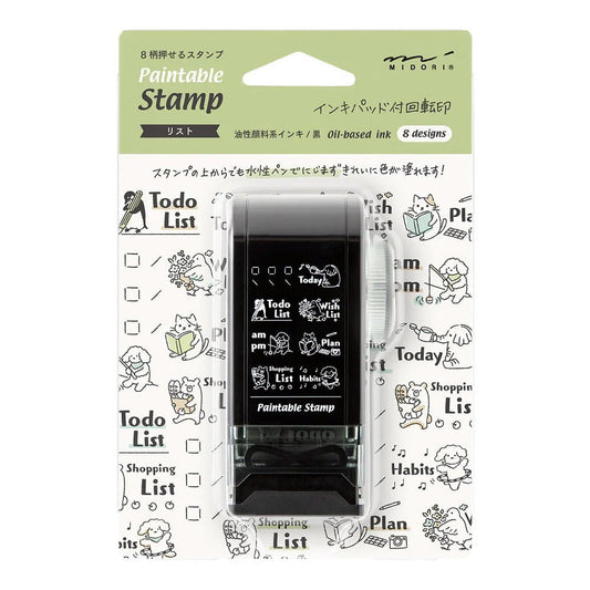 Midori Paintable Rotating Stamp Dial List - 24Papershop