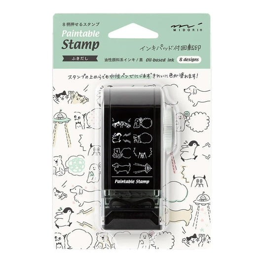 Midori Paintable Rotating Stamp Dial Speech Bubble - 24Papershop